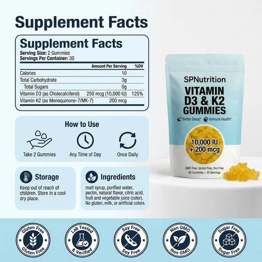 SPNutrition D3 + K2 Gummies